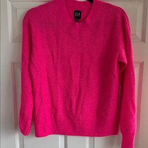 GAP Women's Bright Pink Crew Neck Sweater.